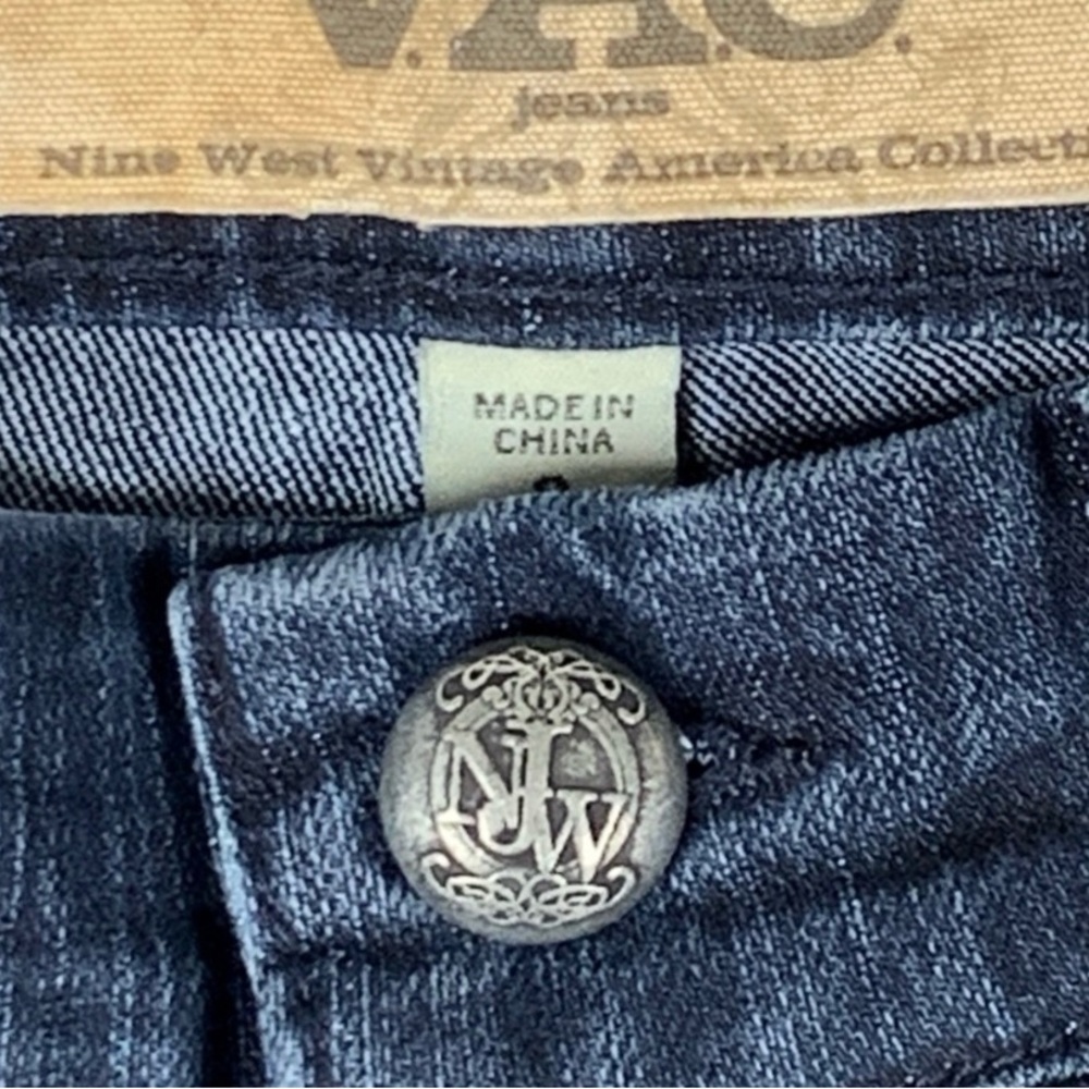 Nine West VAC Dark Wash Jeans Vintage America Collection Comfort Fit size 8 - Picture 6 of 13